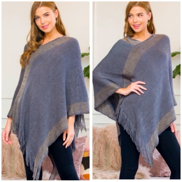 Two-Tone Poncho - Picture 1 of 10